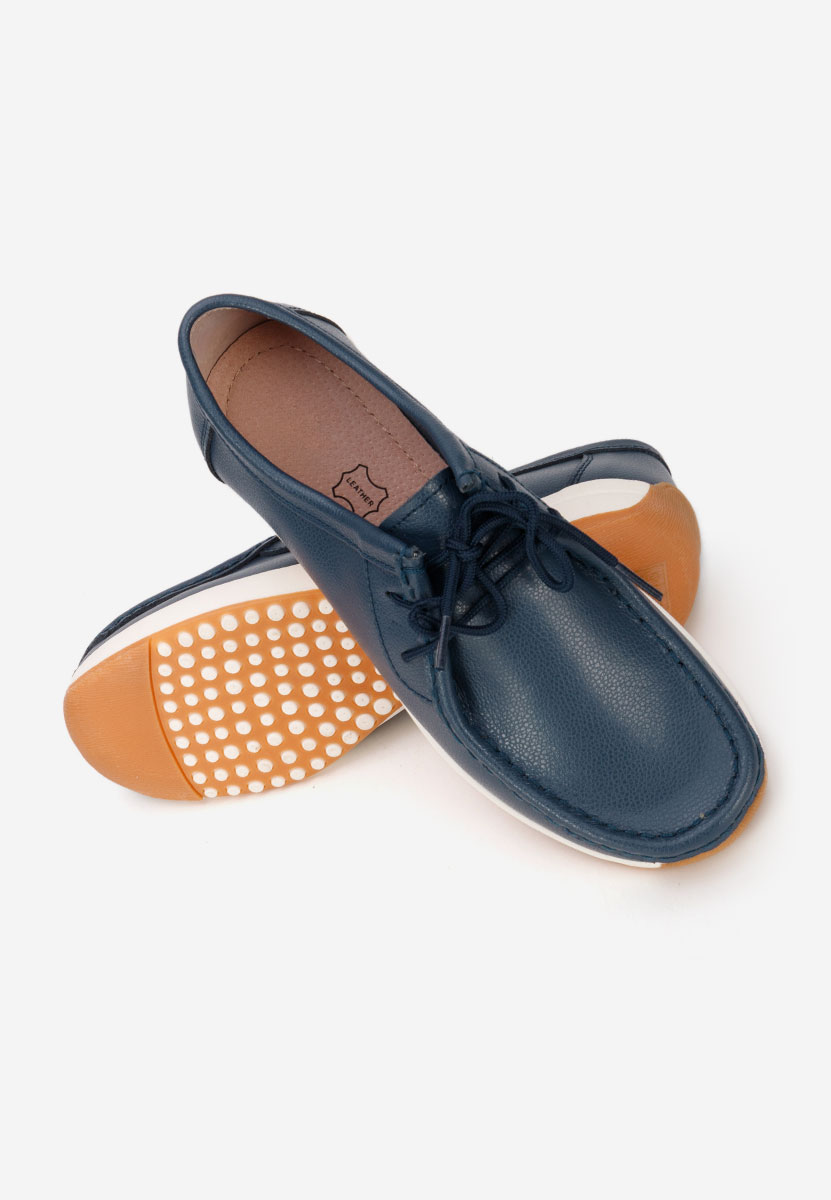 Mocasini piele naturala Solenia navy