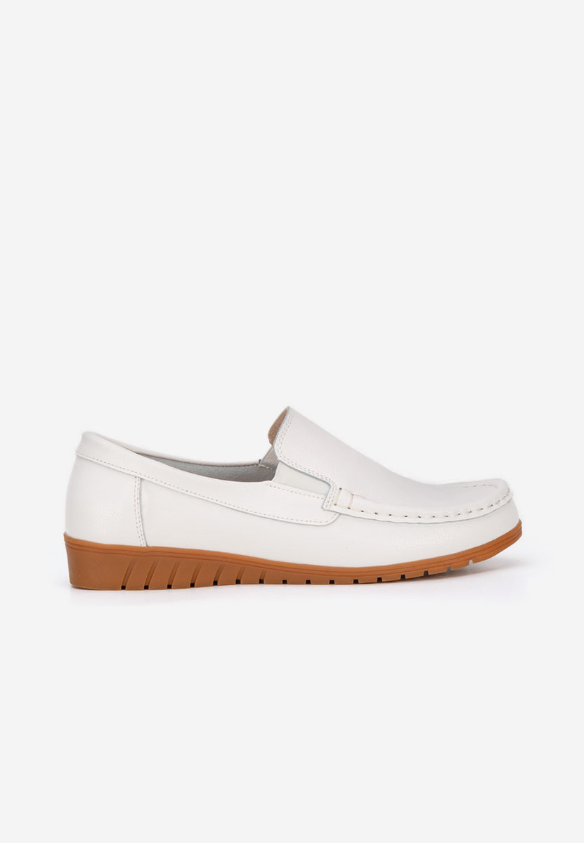 Mocasini dama piele Panoma albi