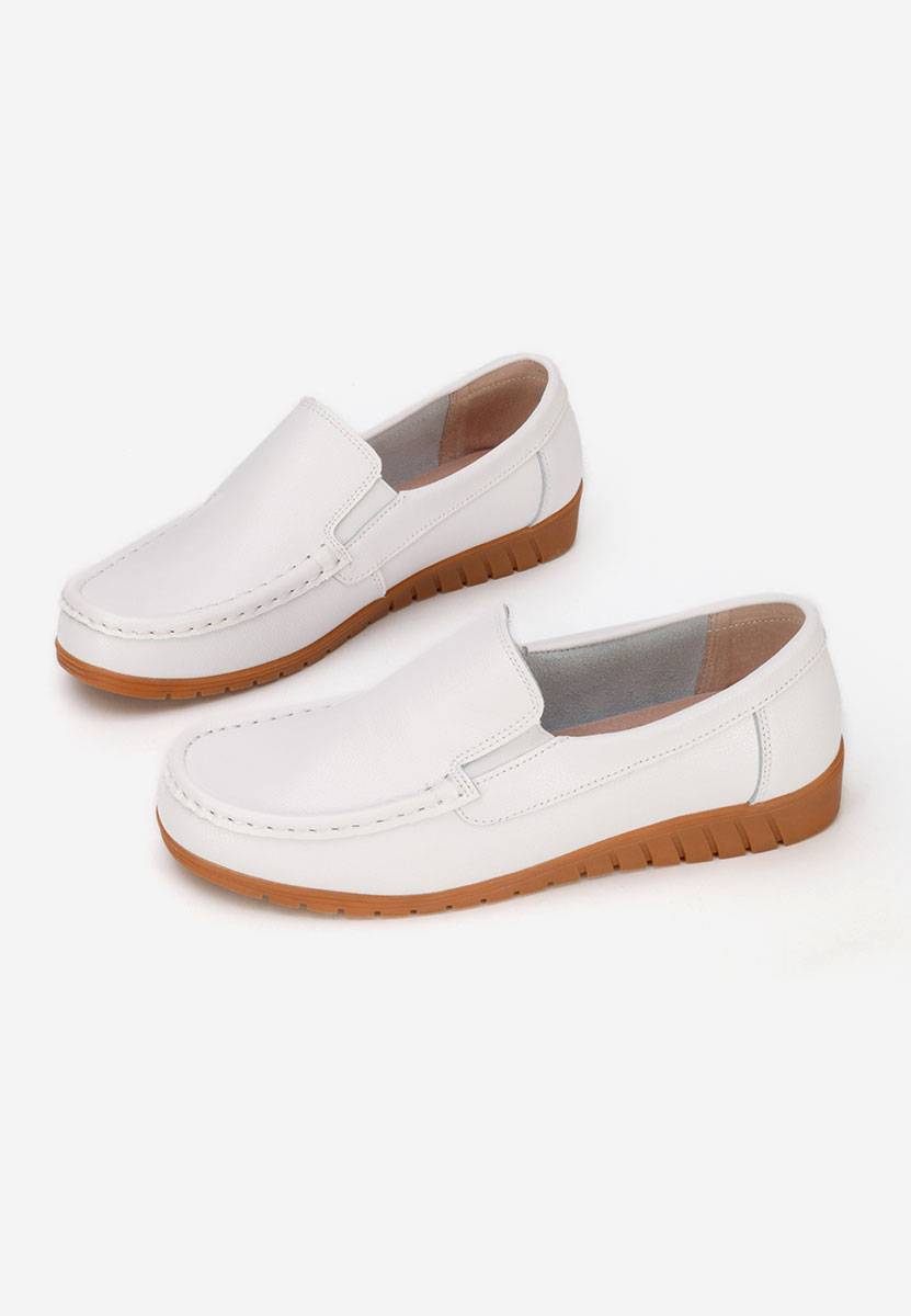 Mocasini dama piele Panoma albi