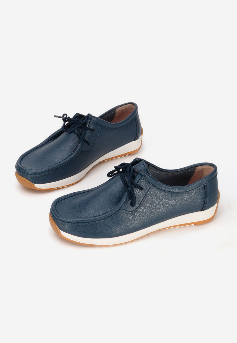 Mocasini piele naturala Solenia navy