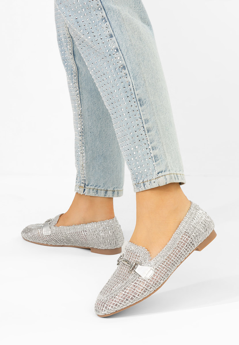 Mocasini dama Cameilia argintii