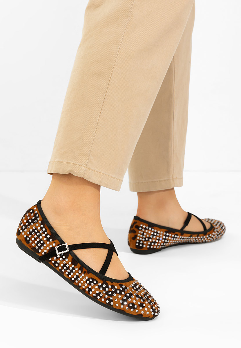 Balerini cu bareta Karemy leopard
