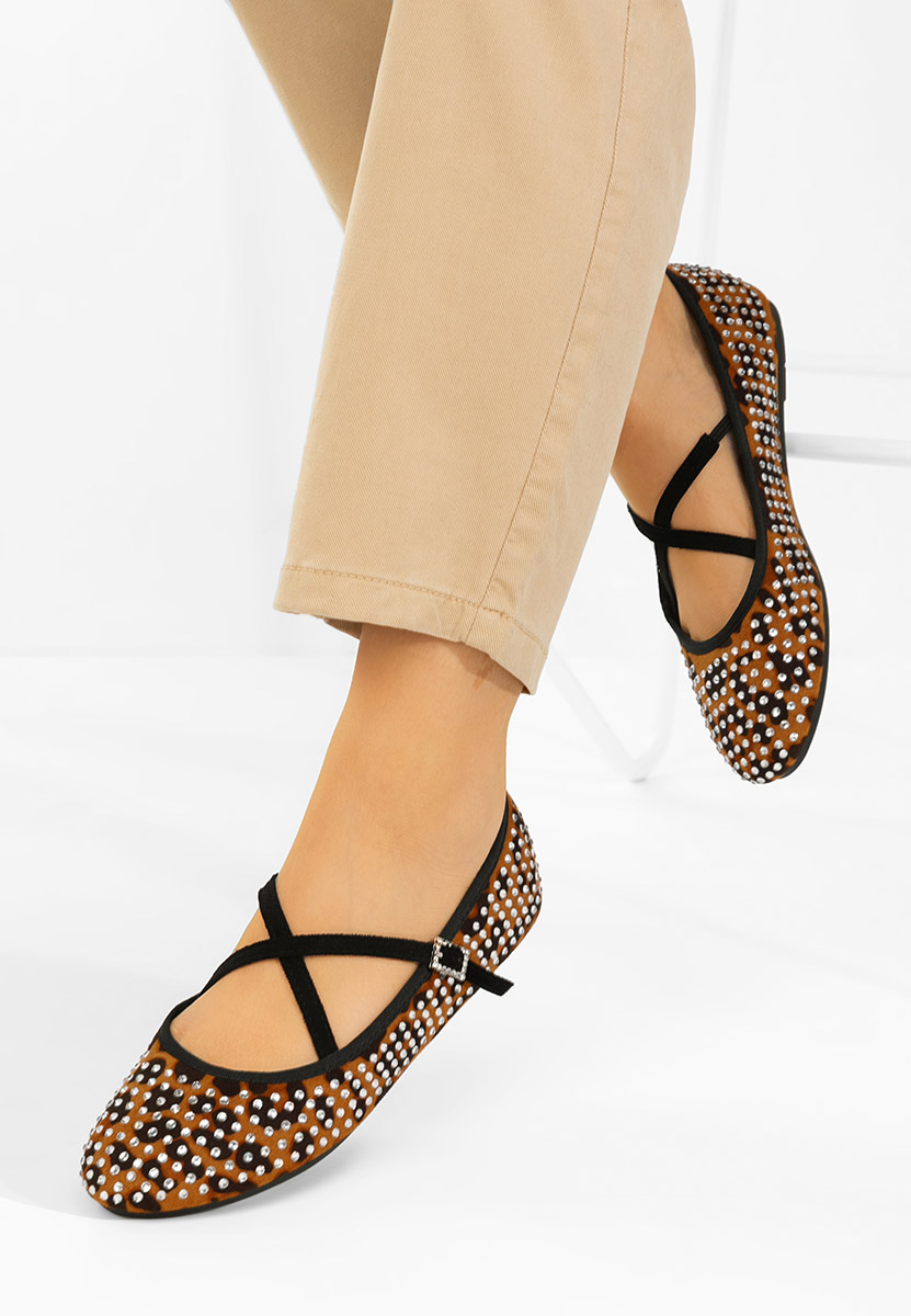 Balerini cu bareta Karemy leopard