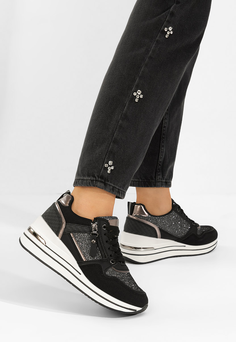 Sneakers cu platforma Snuvira negri