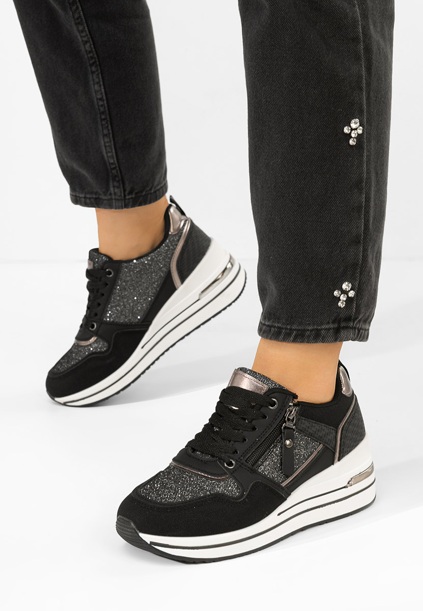 Sneakers cu platforma Snuvira negri