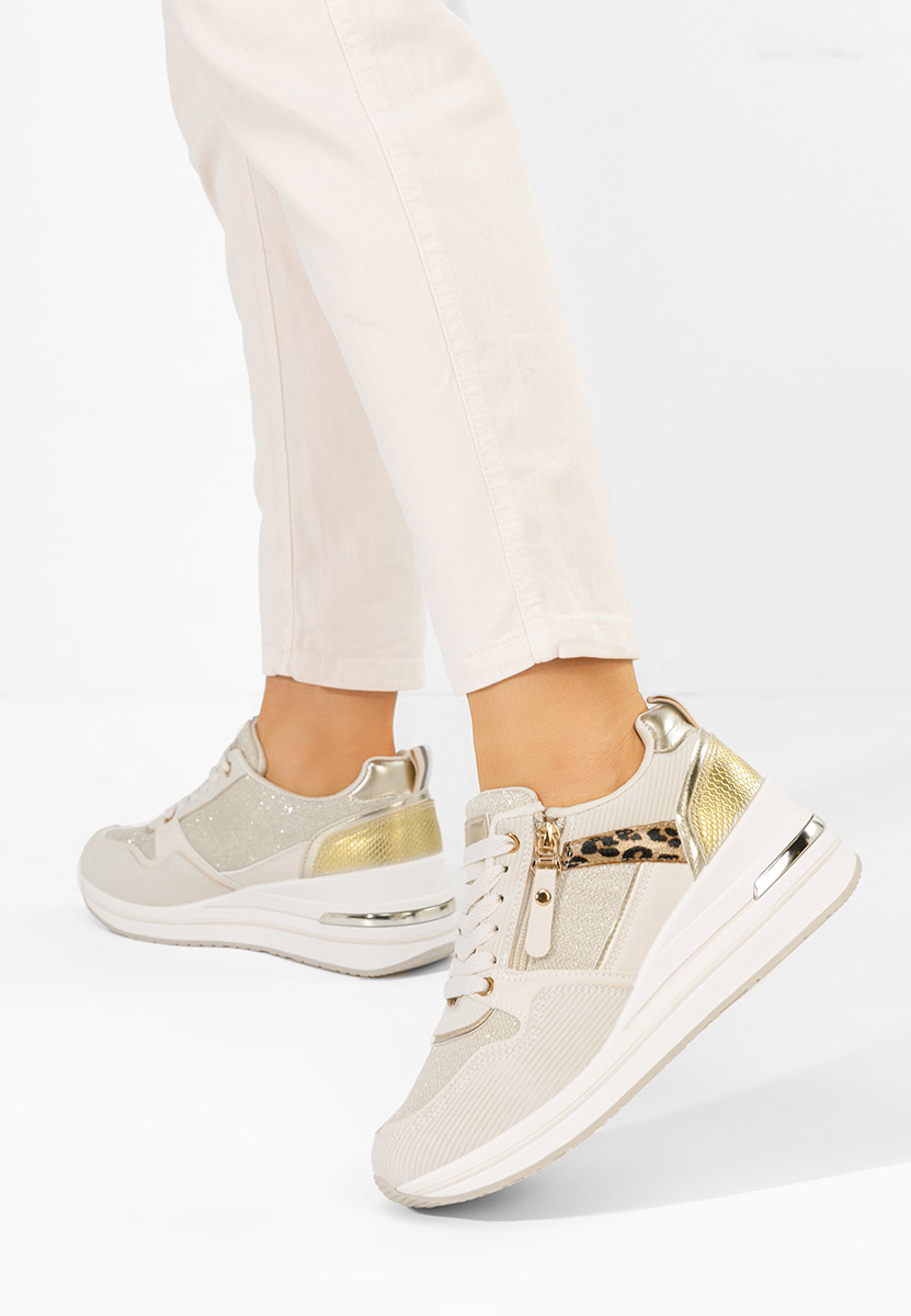 Sneakers cu platforma Snuvira bej