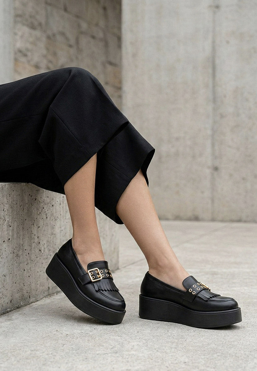 Mocasini cu platforma Magie negri