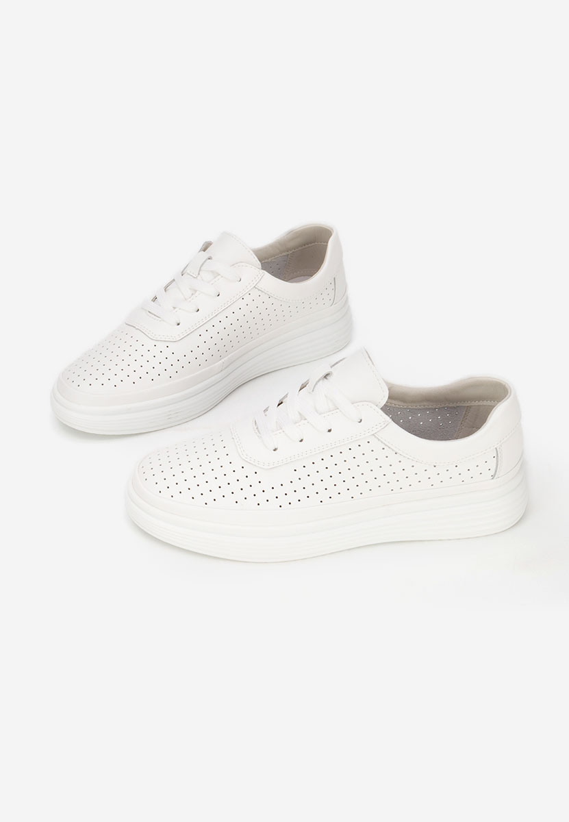 Sneakers dama piele Nederia albi