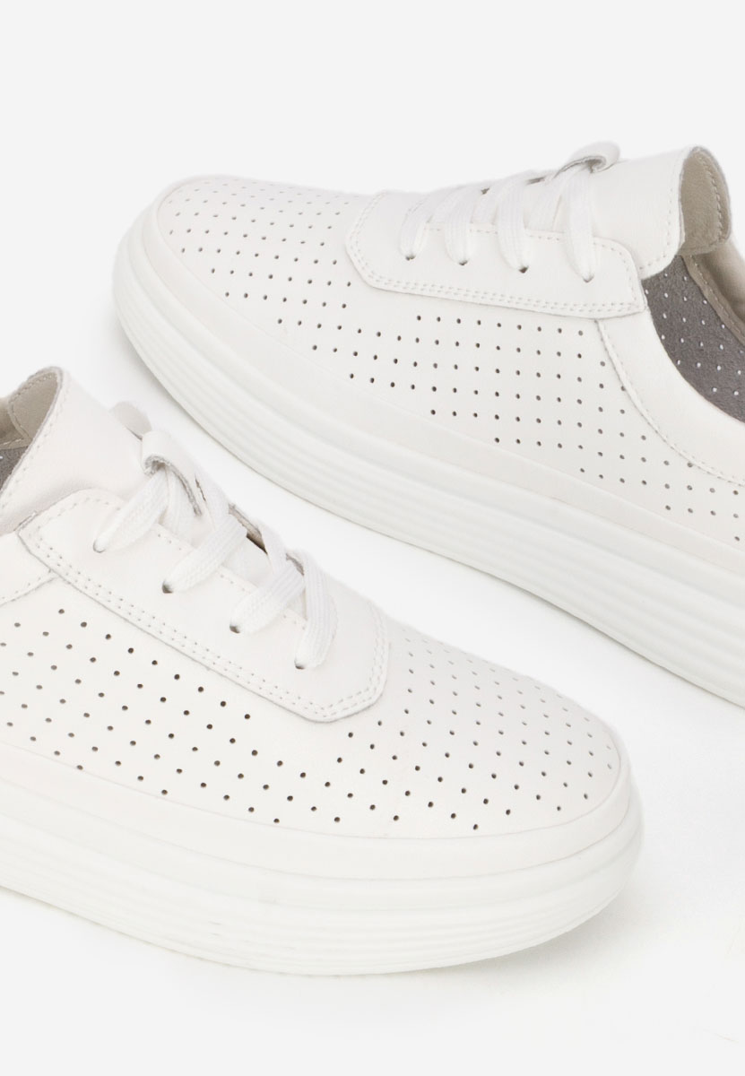 Sneakers dama piele Nederia albi