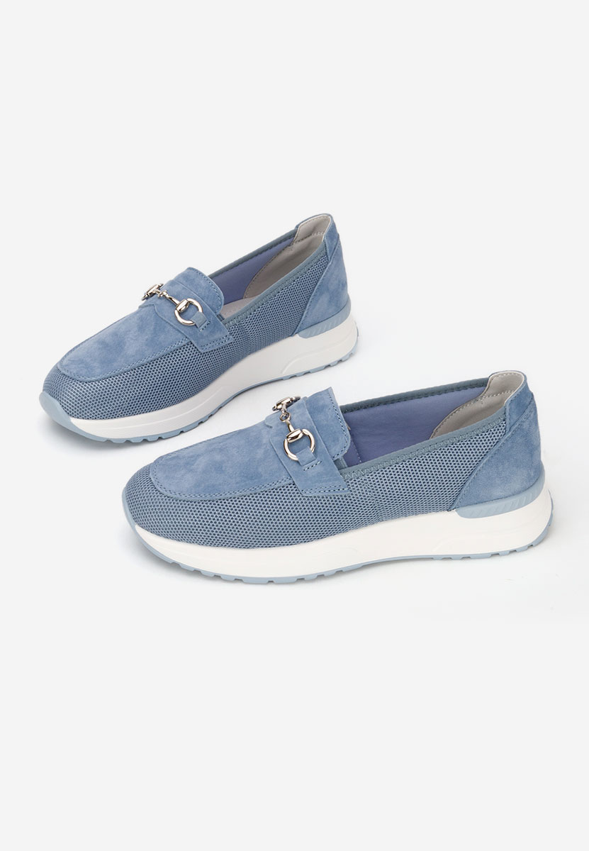 Mocasini dama piele Hermony albastri