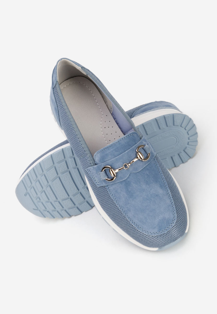 Mocasini dama piele Hermony albastri