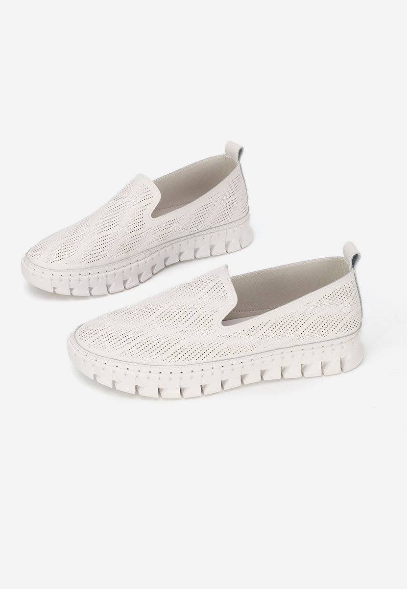 Espadrile dama piele Jolina albe