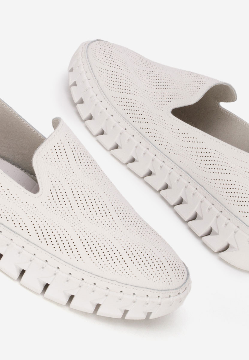 Espadrile dama piele Jolina albe
