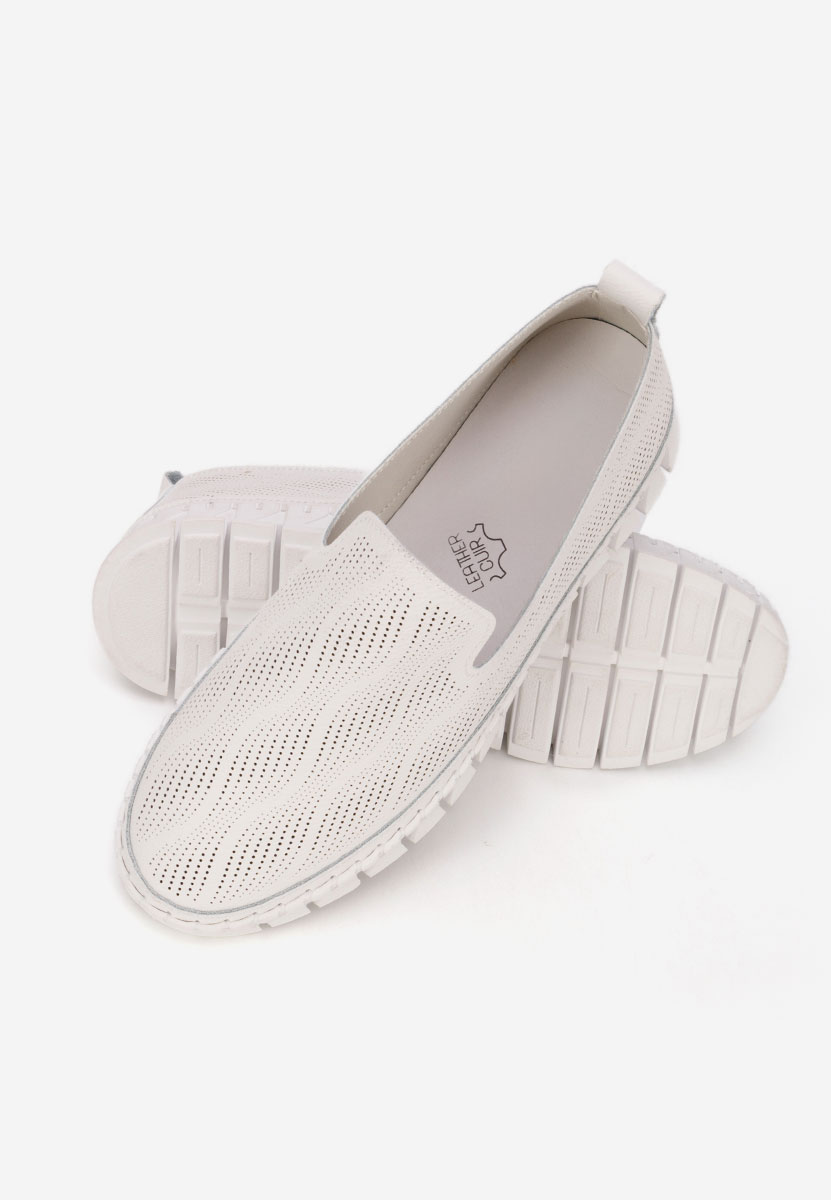 Espadrile dama piele Jolina albe