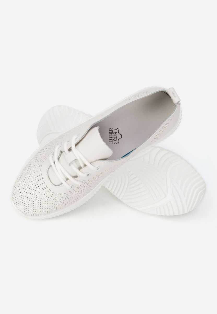 Pantofi casual dama piele Lafora albi