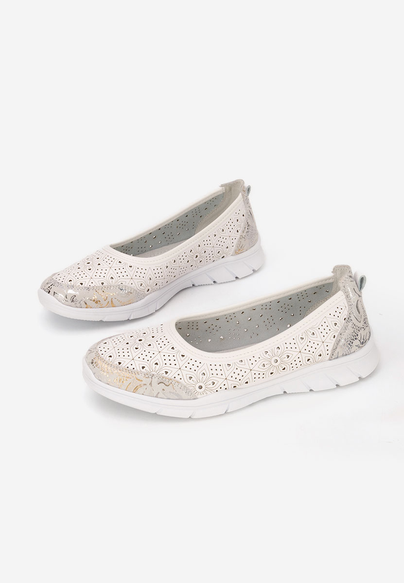 Espadrile dama piele Giustina albe
