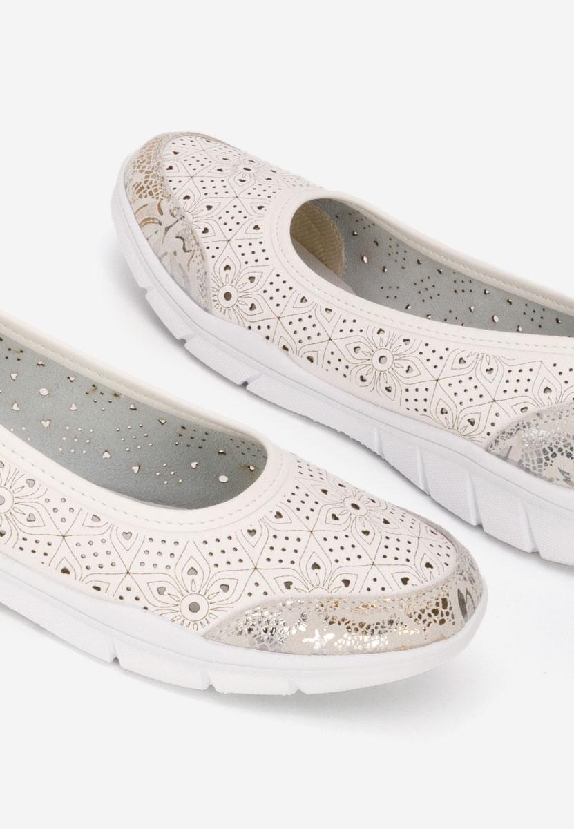 Espadrile dama piele Giustina albe