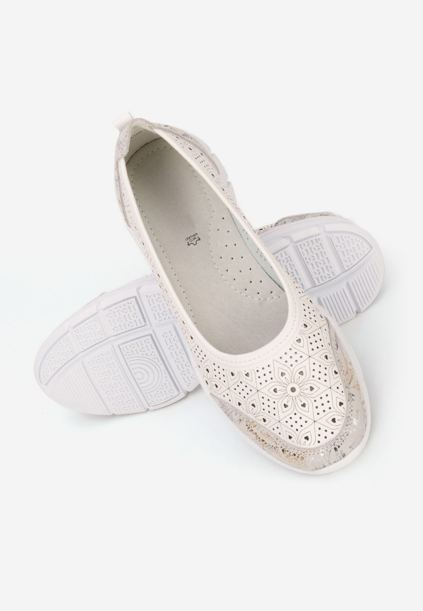 Espadrile dama piele Giustina albe