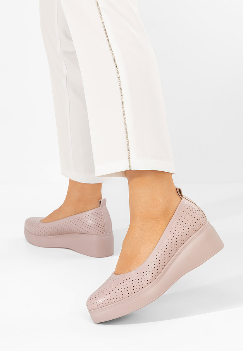 Pantofi cu platformă Danetia roz