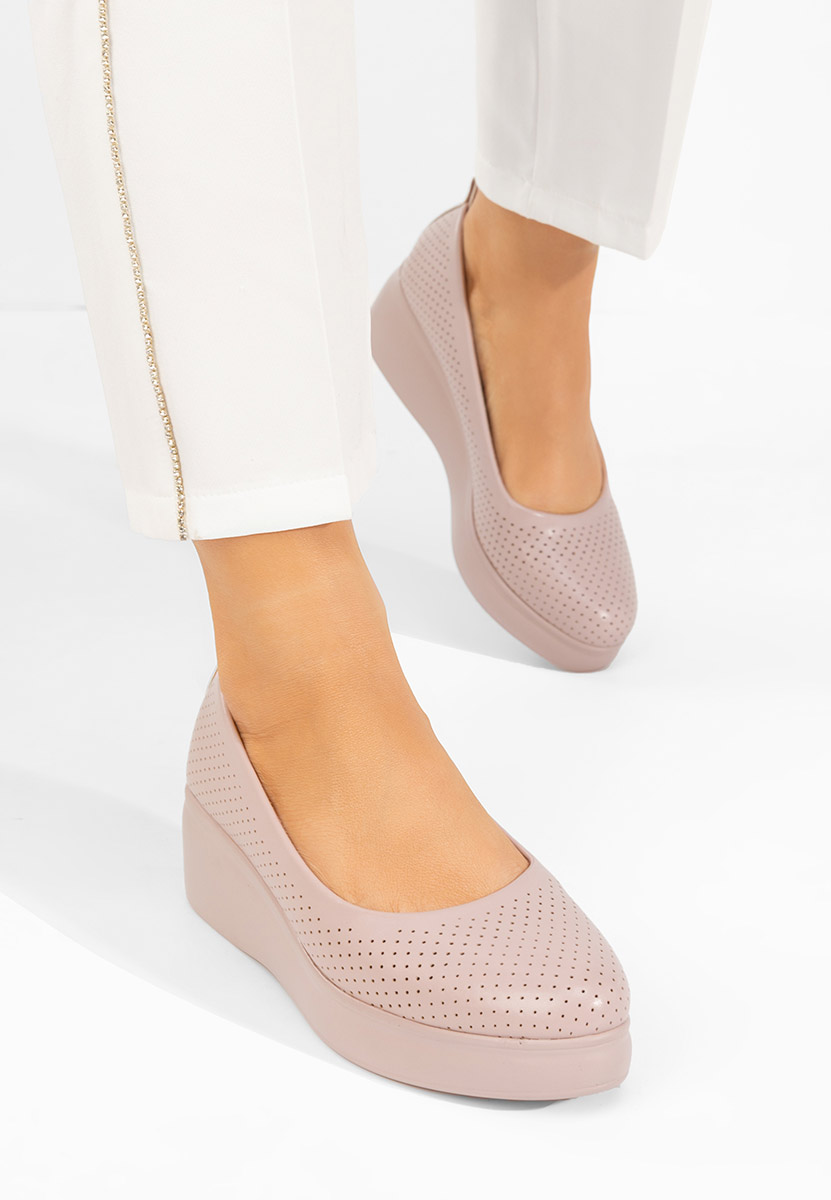 Pantofi cu platformă Danetia roz