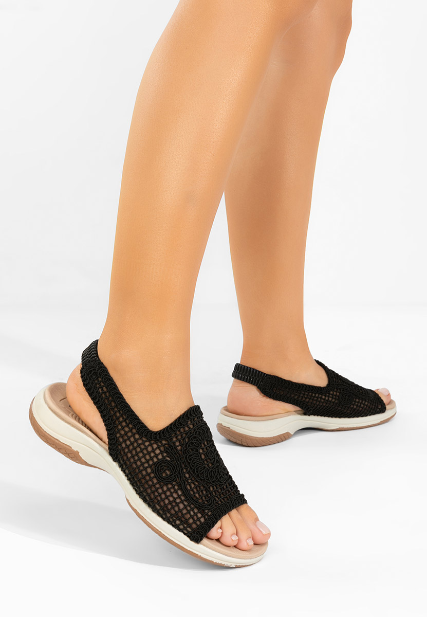 Sandale fara toc Lalyana negre
