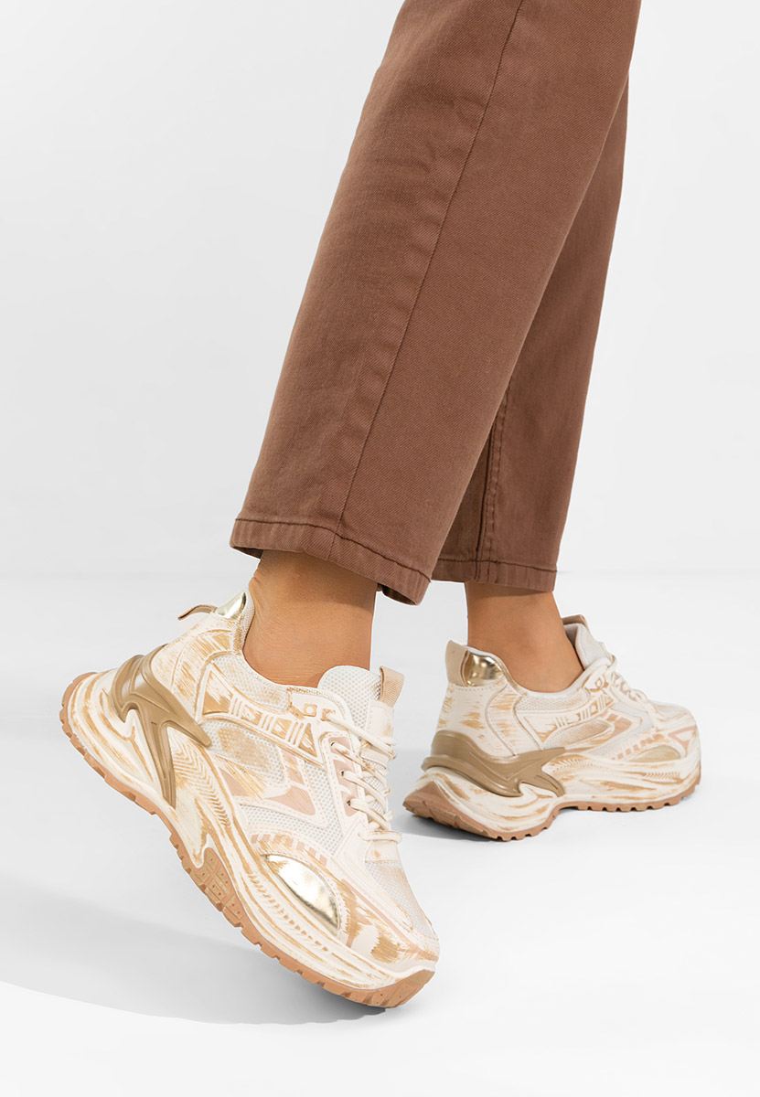 Sneakers cu platforma Kellee kaki