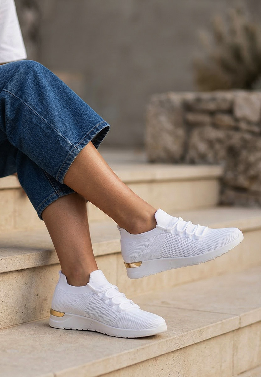 Sneakers dama Bushra albi