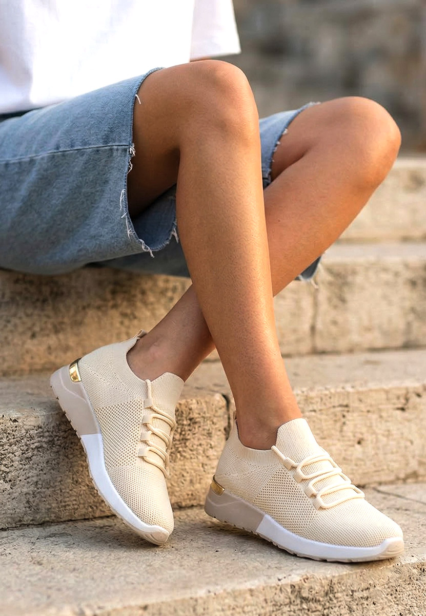 Sneakers dama Bushra bej