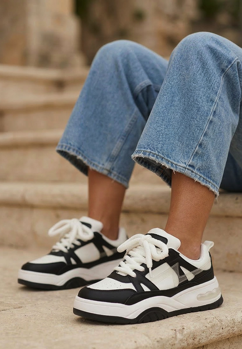 Sneakers cu platformă Taniela negri