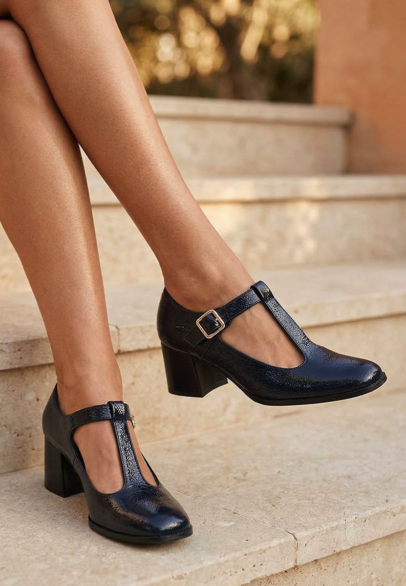 Pantofi cu toc mediu Vesita navy