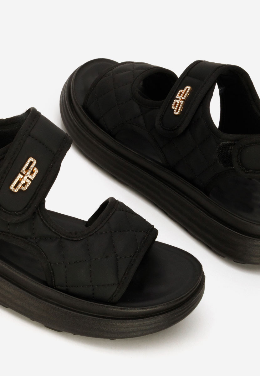 Sandale cu talpa groasa Axela negre