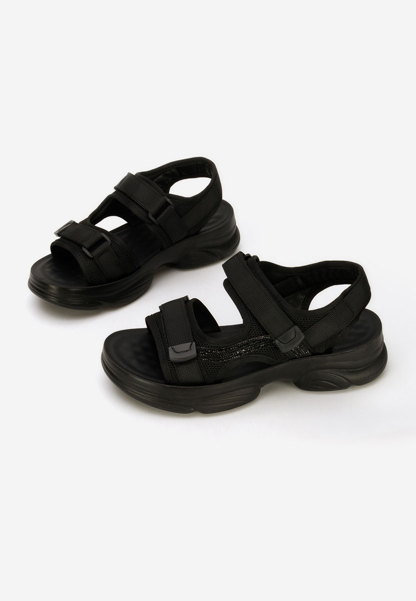 Sandale cu talpa groasa Hazenia negre