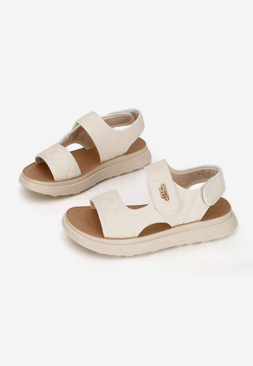 Sandale cu talpa groasa Axela bej