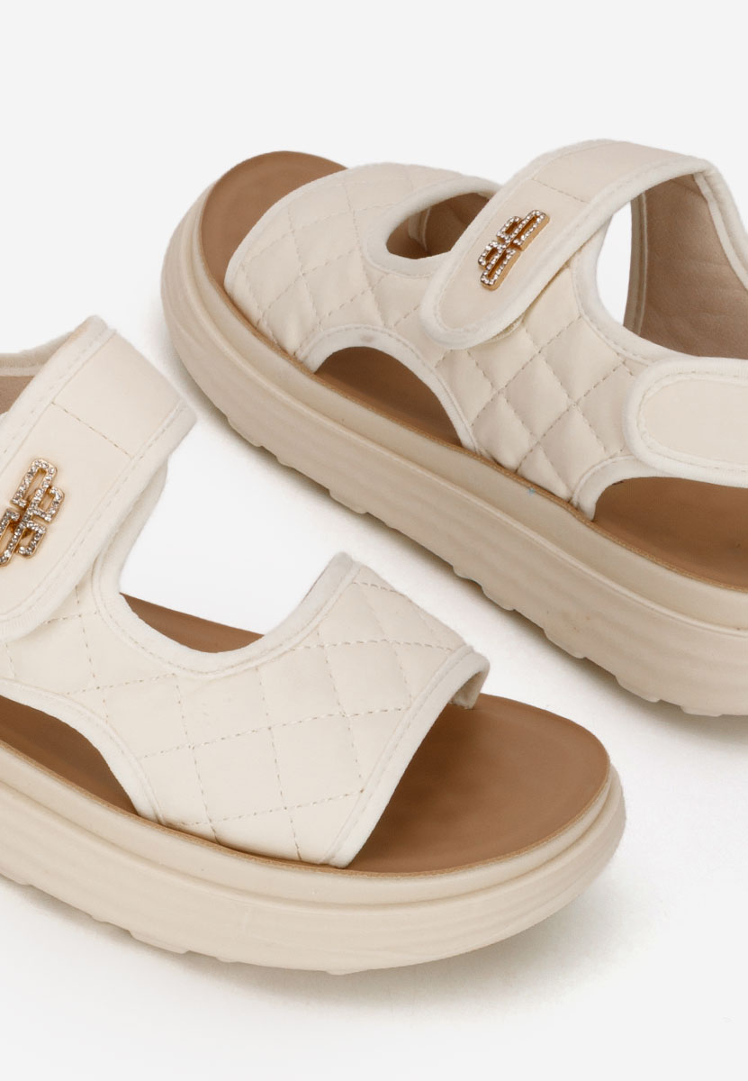 Sandale cu talpa groasa Axela bej