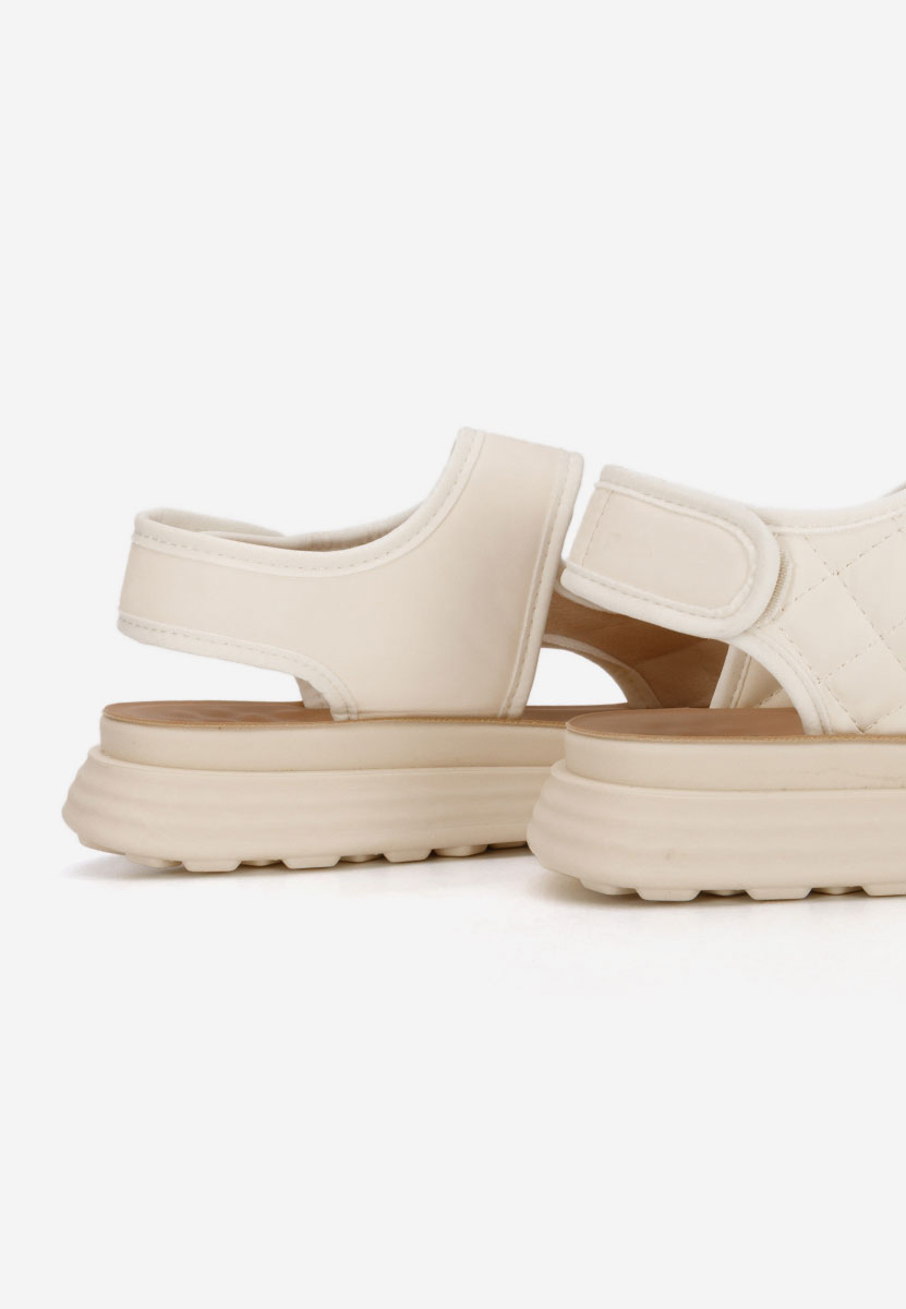 Sandale cu talpa groasa Axela bej