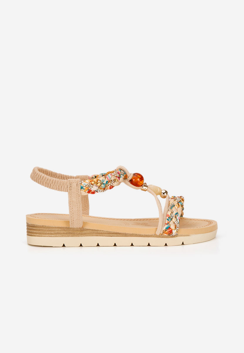 Sandale cu talpa groasa Geoania bej