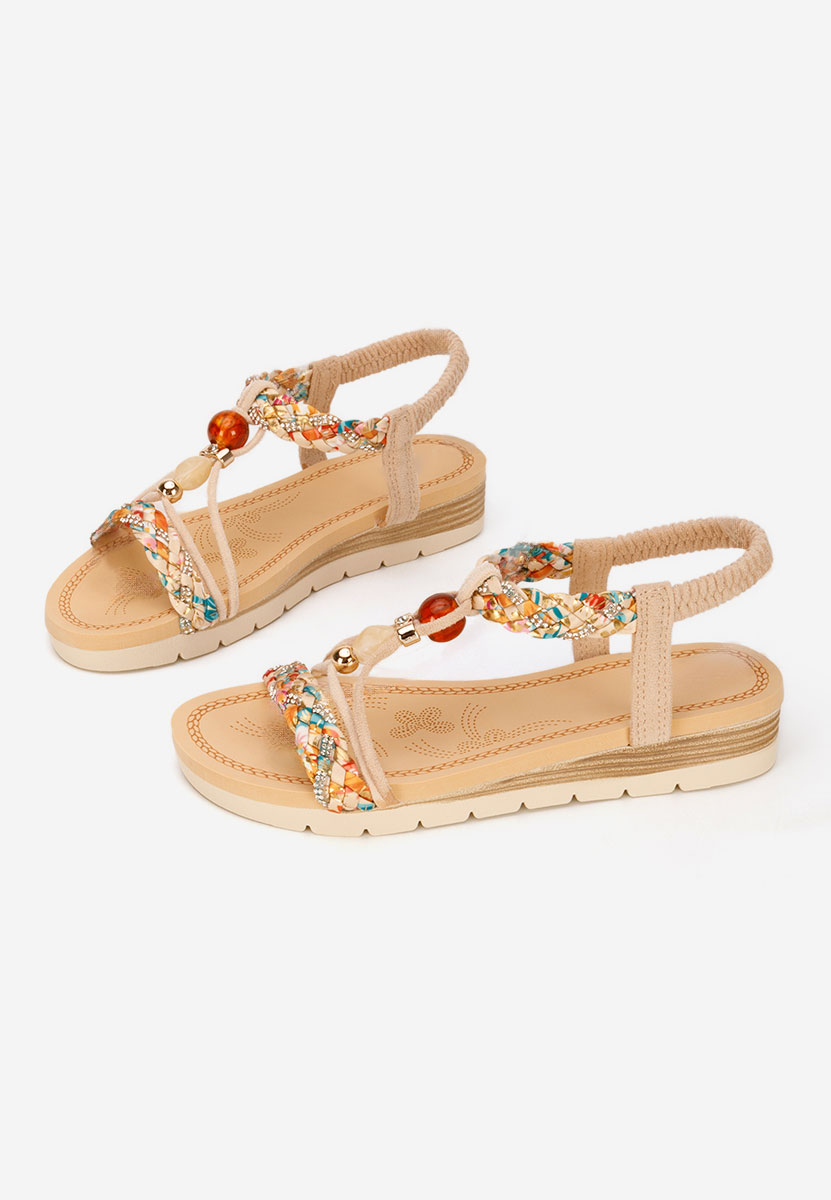 Sandale cu talpa groasa Geoania bej