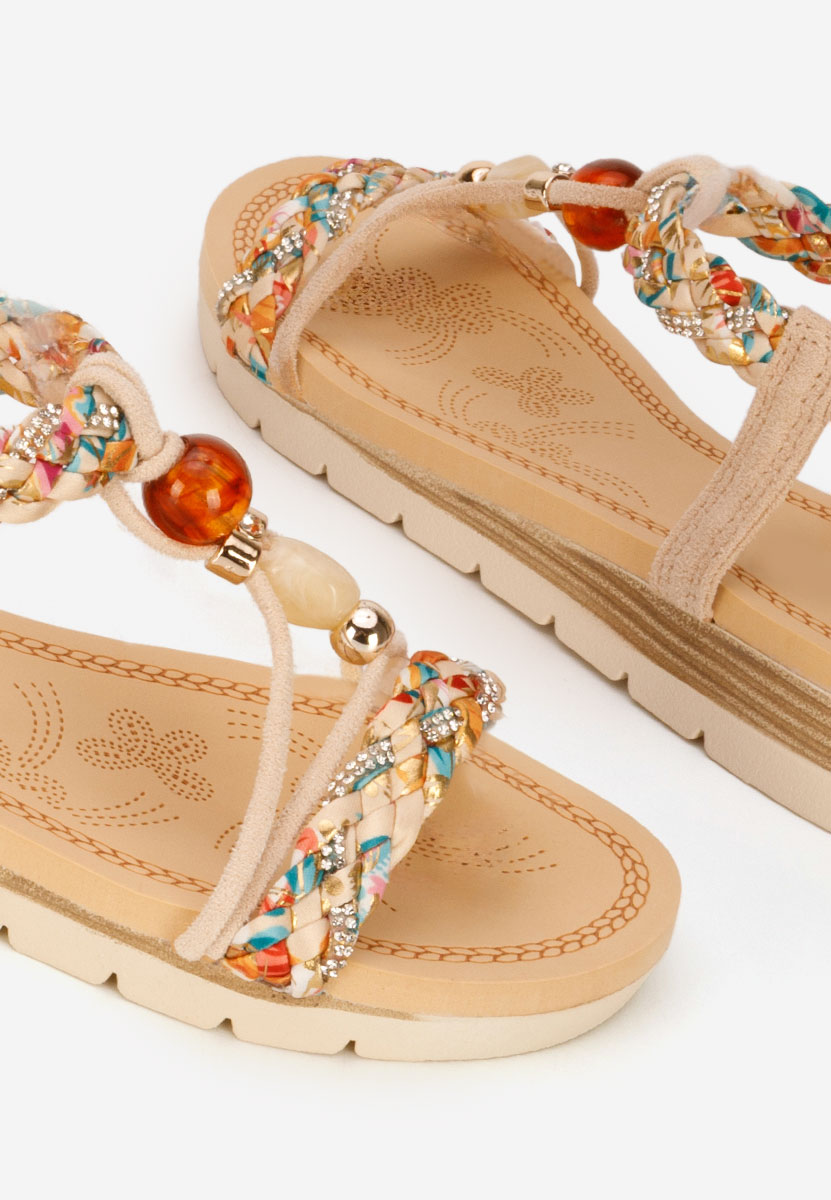 Sandale cu talpa groasa Geoania bej