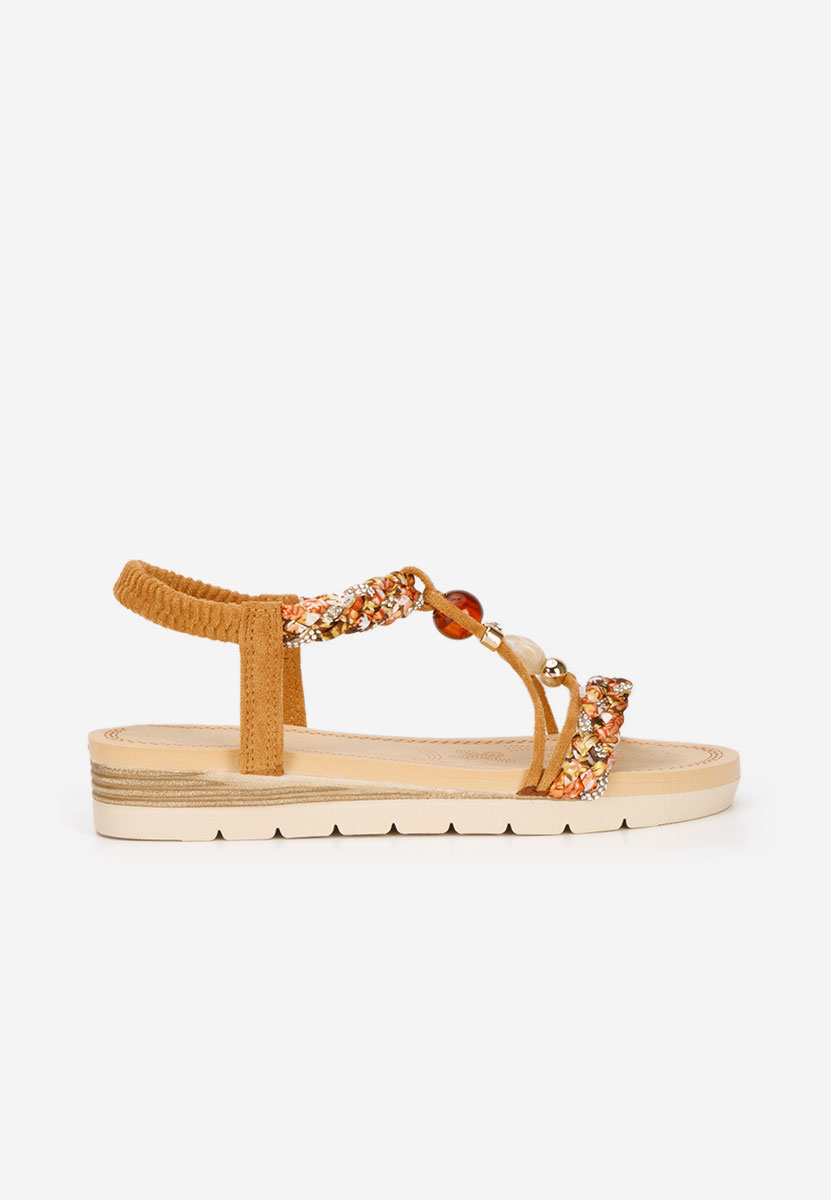 Sandale cu talpa groasa Geoania camel