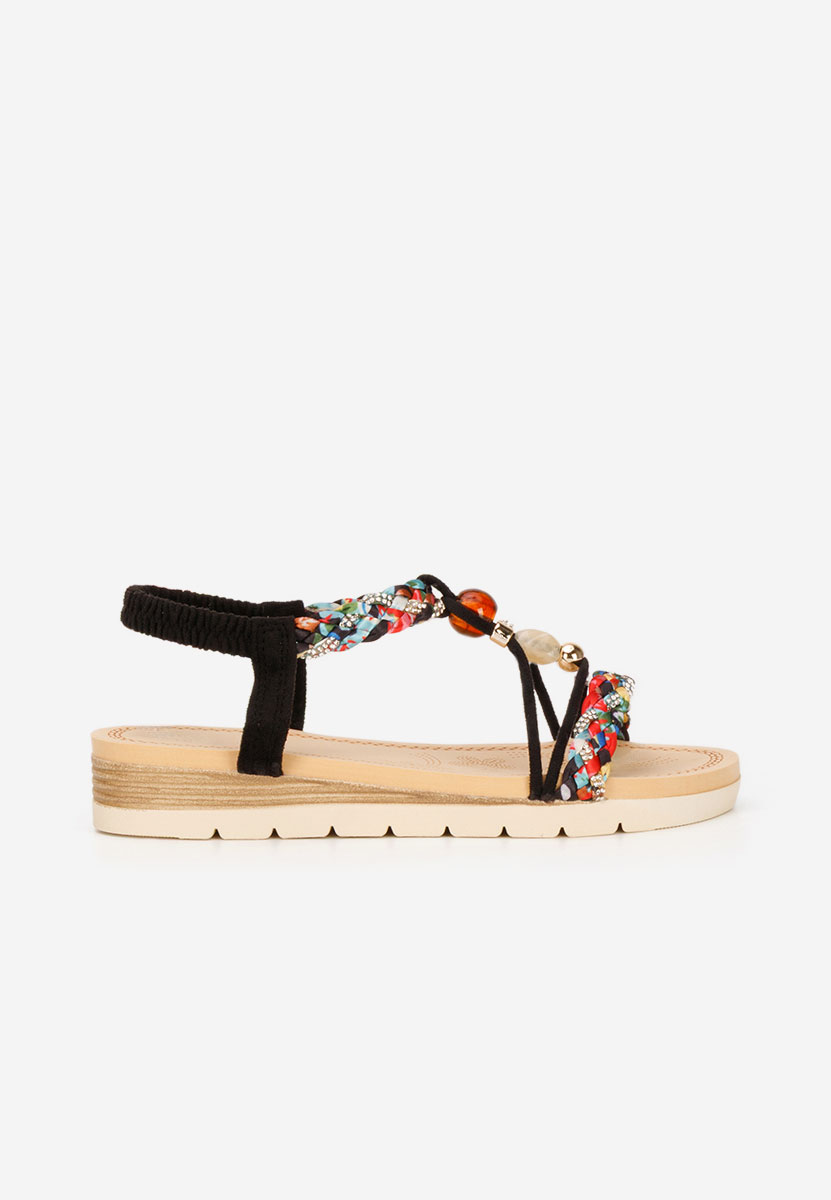 Sandale cu talpa groasa Geoania negre