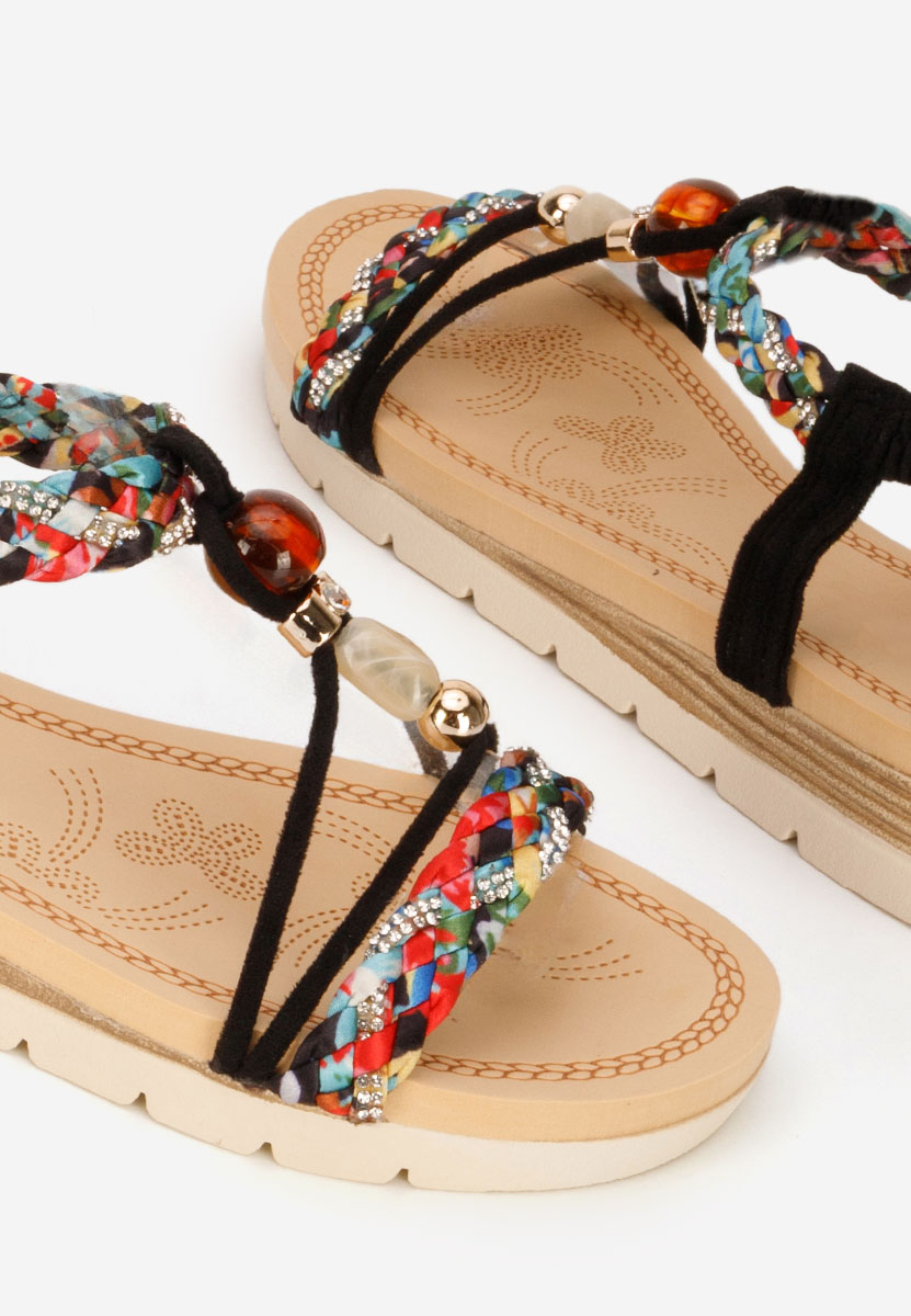 Sandale cu talpa groasa Geoania negre