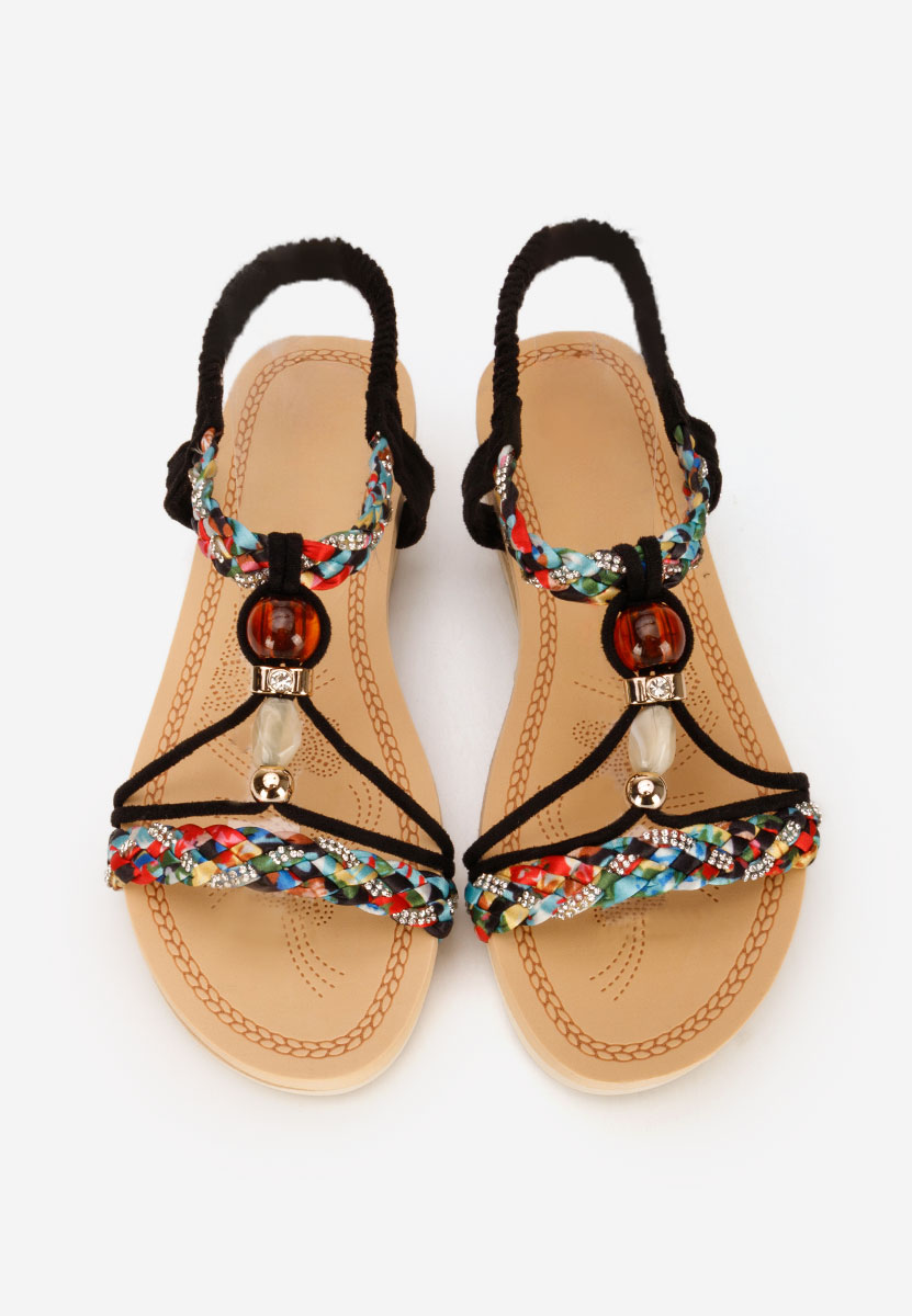 Sandale cu talpa groasa Geoania negre