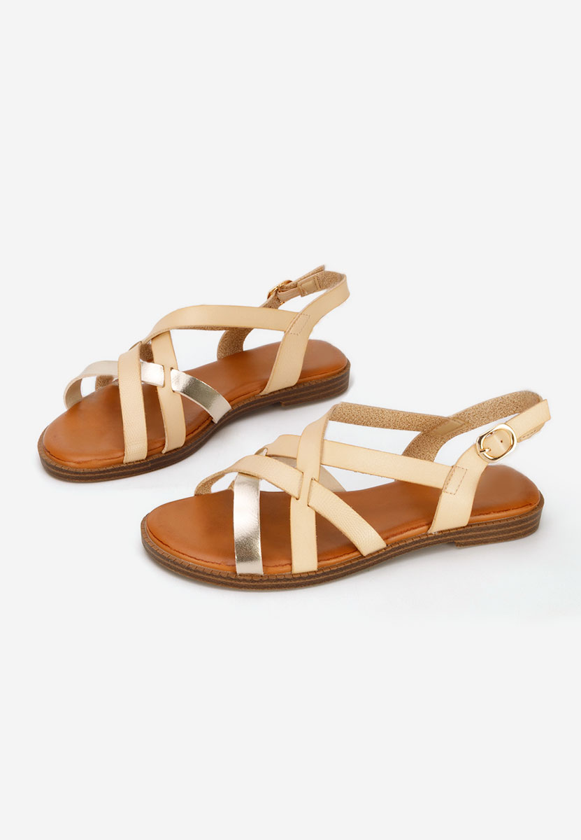 Sandale fara toc Latifia bej