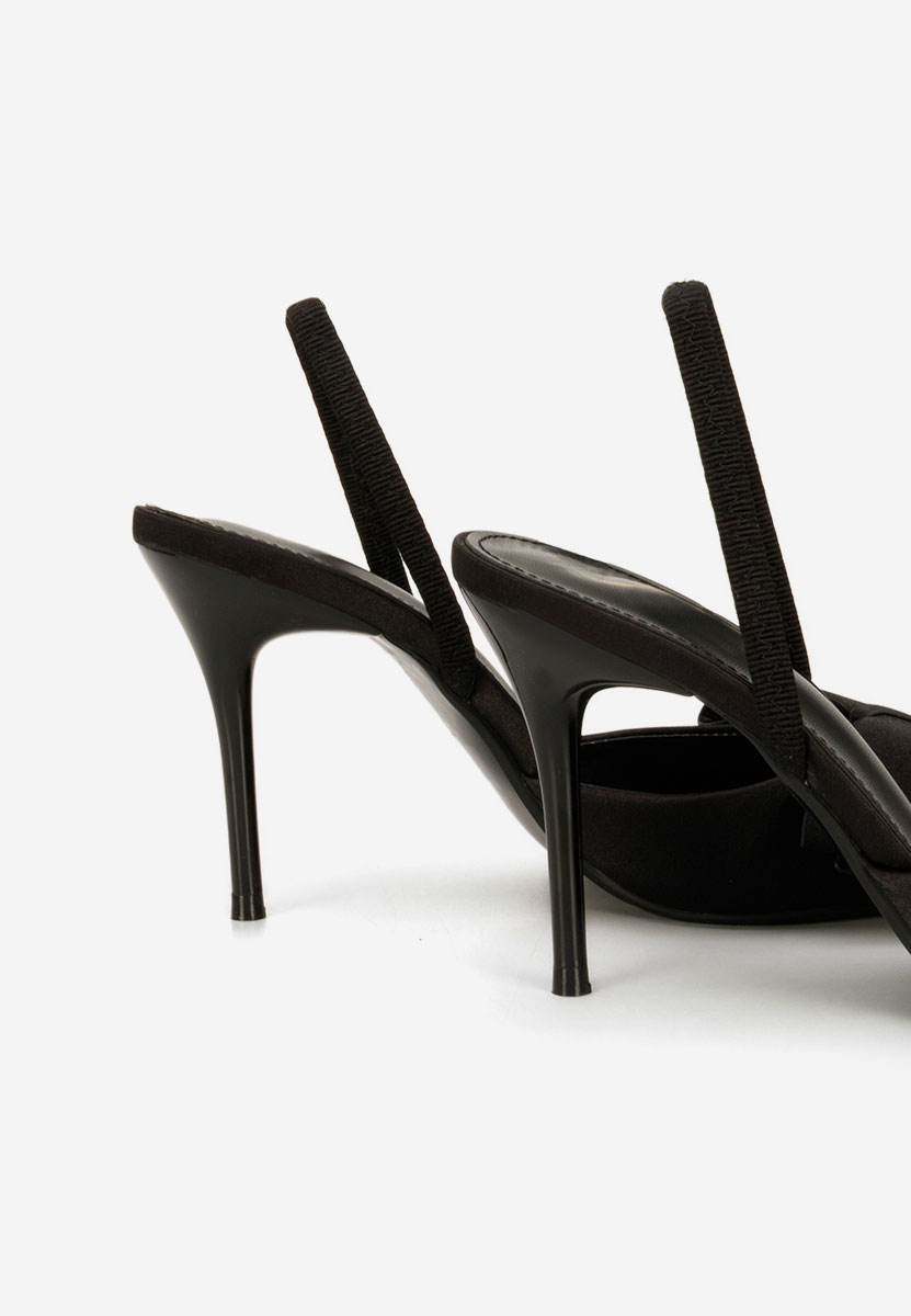 Pantofi cu toc subtire Marry negri
