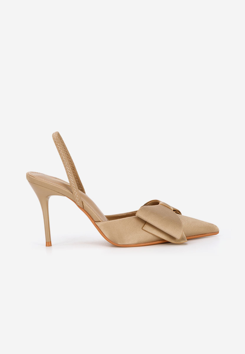 Pantofi cu toc subtire Marry kaki