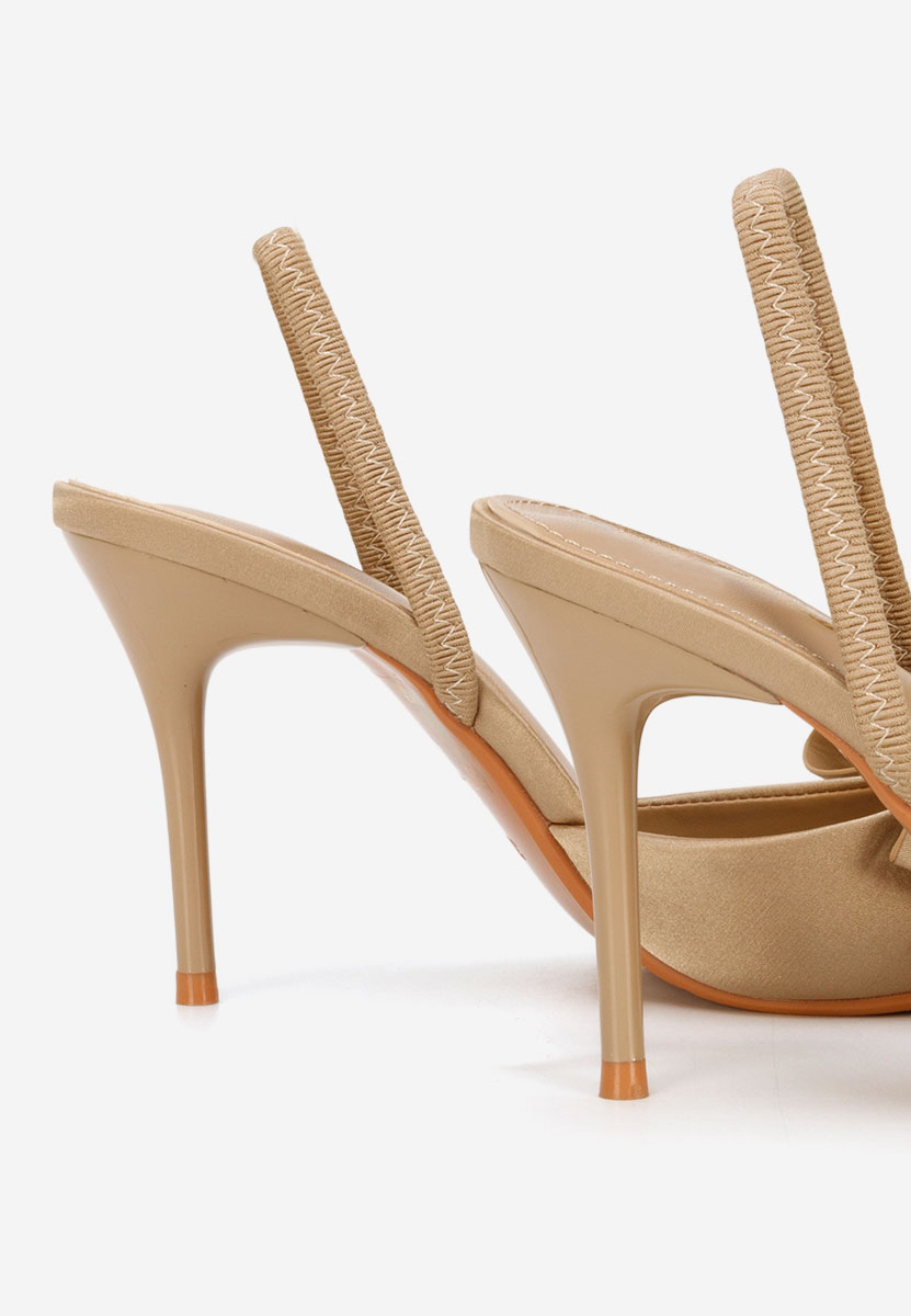Pantofi cu toc subtire Marry kaki