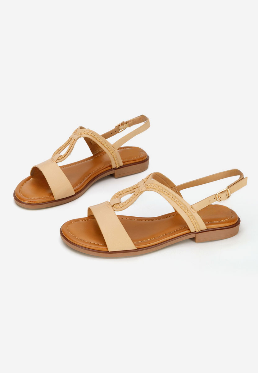 Sandale fara toc Colida bej