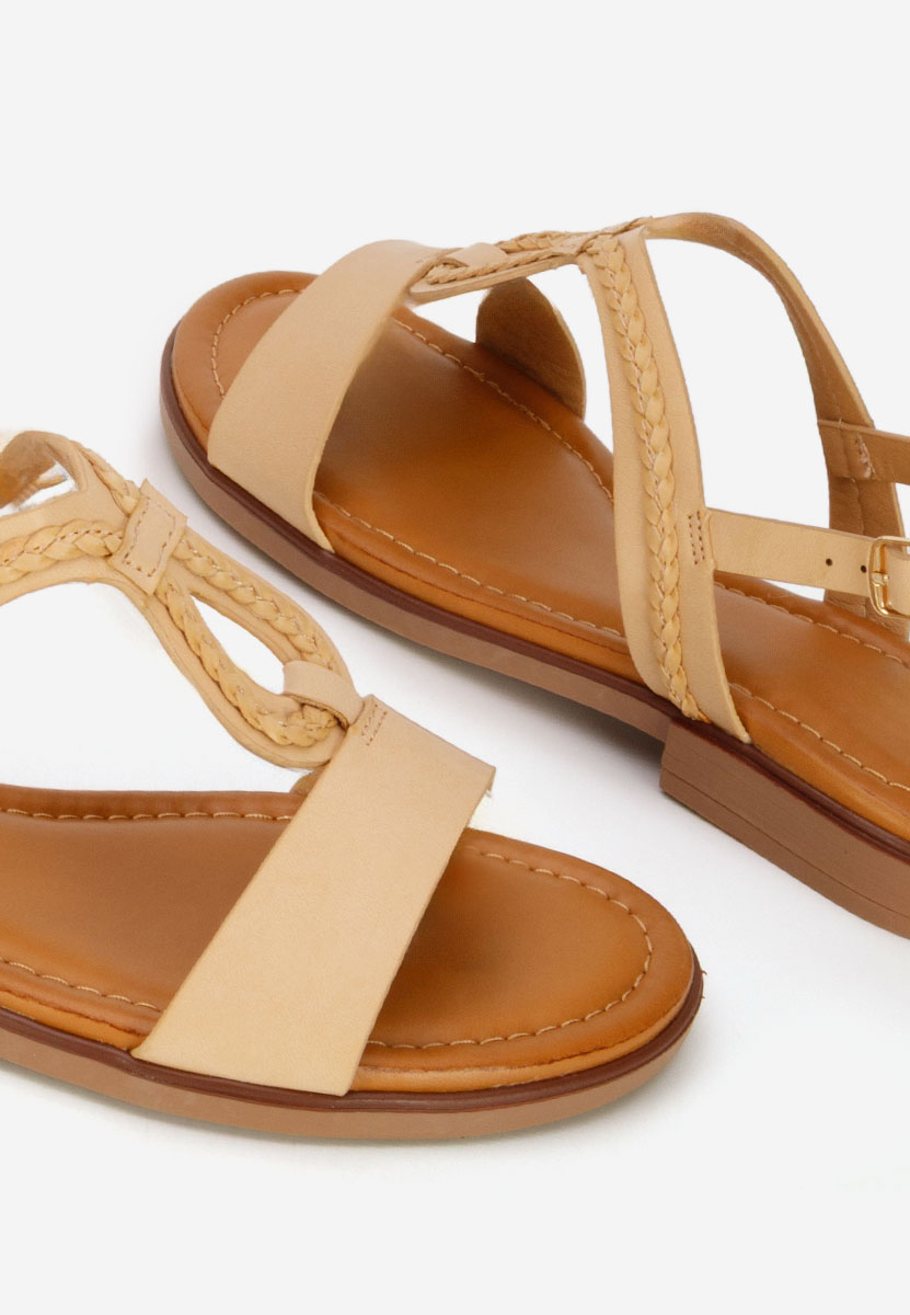 Sandale fara toc Colida bej