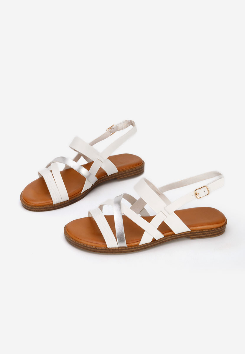 Sandale fara toc Zilky albe