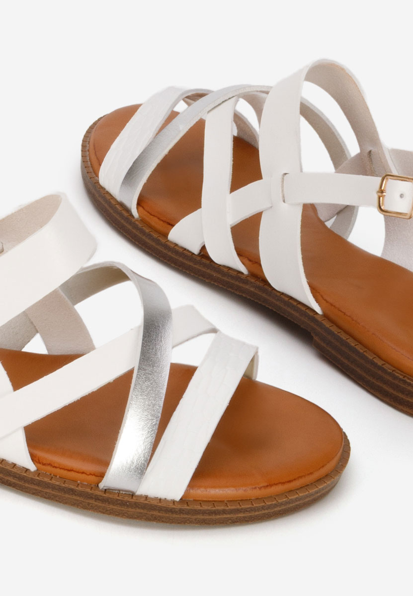 Sandale fara toc Zilky albe